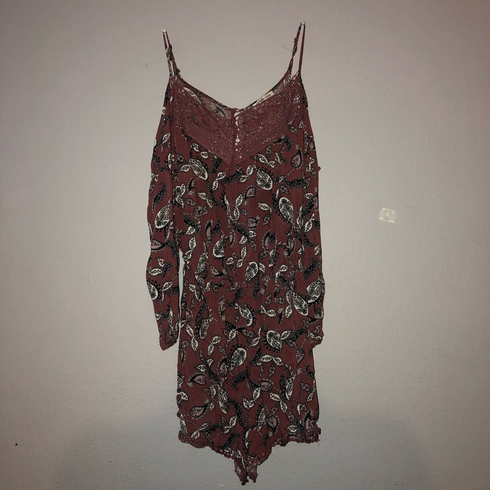 open shoulder romper
